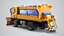Aged Snow Plow Truck 3D Model - Winter Service Vehicle with Plow and Salt Spreader