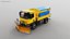 Aged Snow Plow Truck 3D Model - Winter Service Vehicle with Plow and Salt Spreader