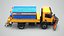 Aged Snow Plow Truck 3D Model - Winter Service Vehicle with Plow and Salt Spreader