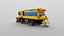 Aged Snow Plow Truck 3D Model - Winter Service Vehicle with Plow and Salt Spreader