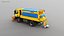 Aged Snow Plow Truck 3D Model - Winter Service Vehicle with Plow and Salt Spreader