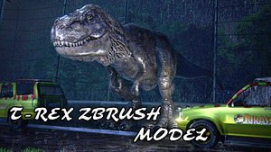 3D tyrannosaurus rex zbrush