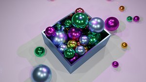 Colorful Balls in Box