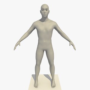 Rigged 24 Year Old Asian Male Base Mesh