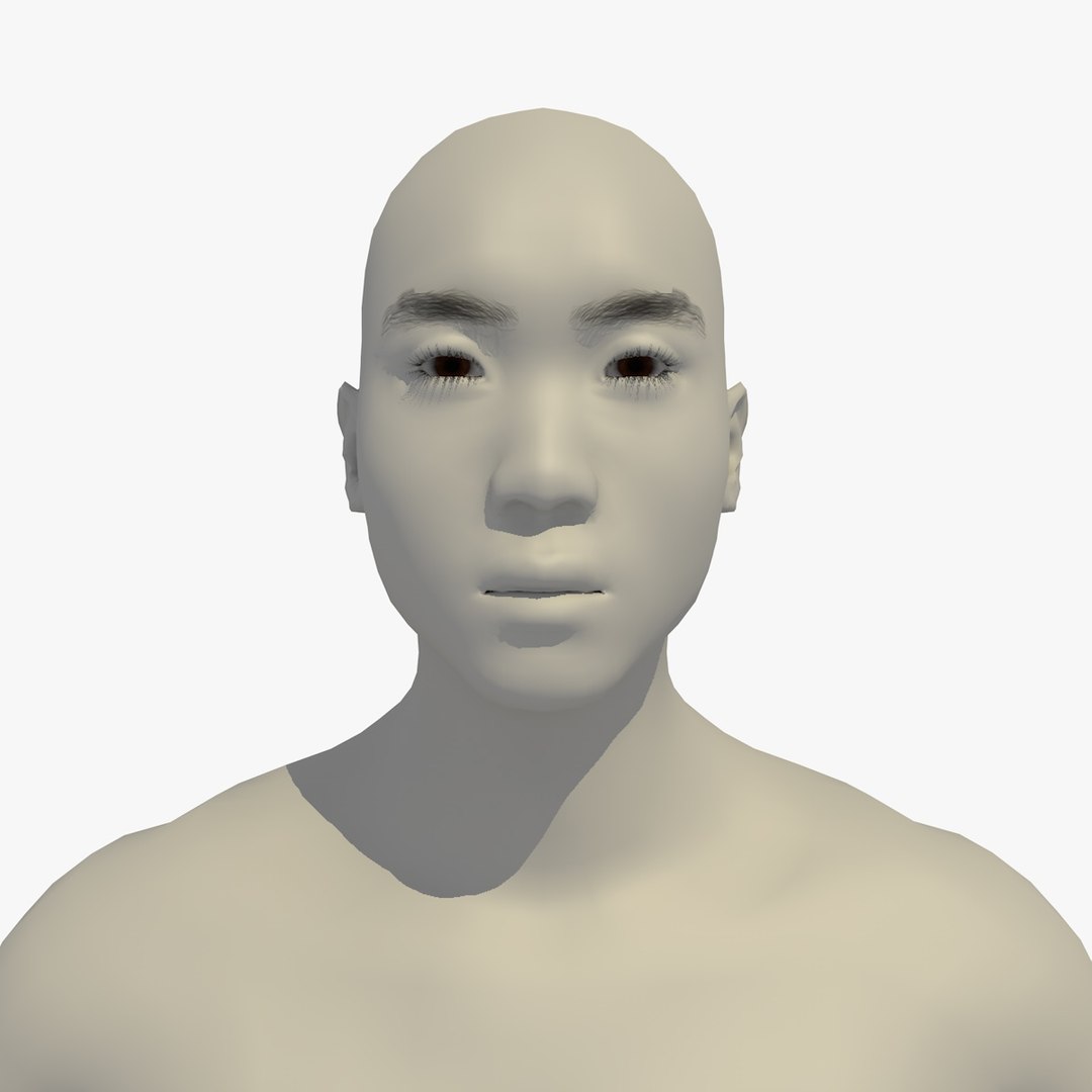 3d model of realistic base mesh rigged