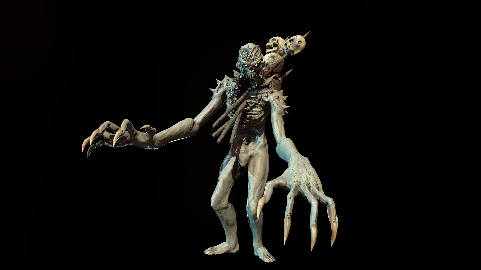 Mutant monster Low-poly 3D model - TurboSquid 2105295