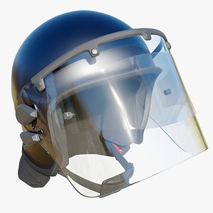 Police Riot Helmet PBR 3D model