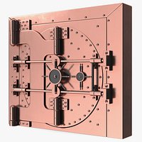 Vintage Copper Bank Vault Door