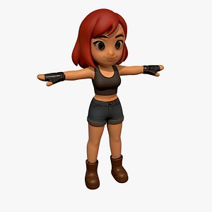 Stylized Girl Character 3D
