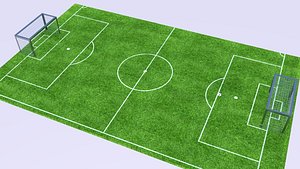 soccer toon field 3D model