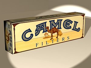 3d carton camels cigarettes cigs model
