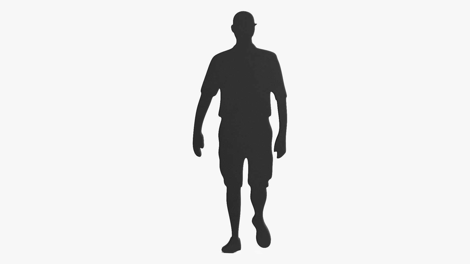 Young Man Silhouette 3D model preview
