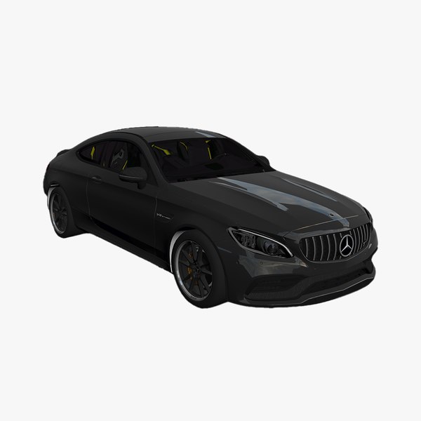 3D Mercedes Benz C63S AMG Lodded Model Mobile Game Ready model