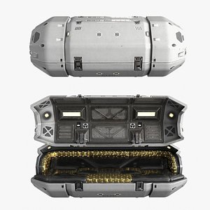 3D Sci Fi Sleep Capsule model