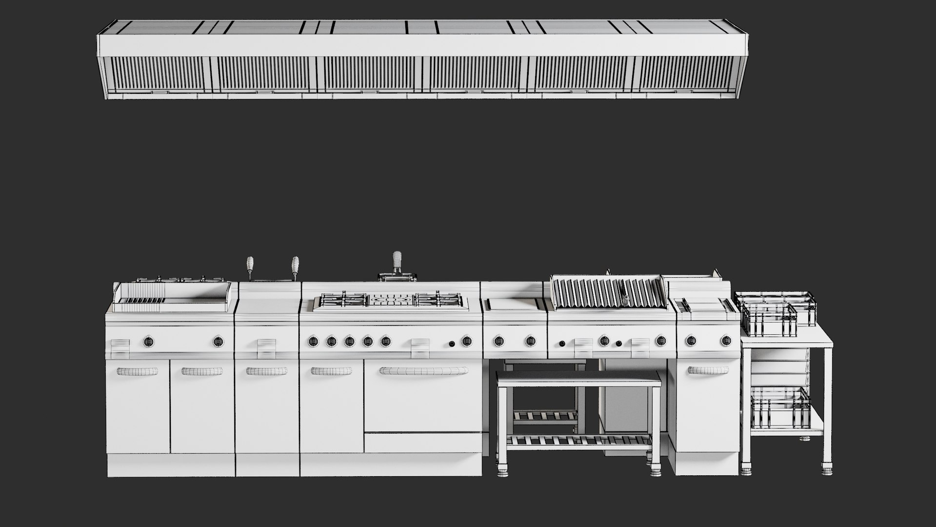 Realistic Cooking Line 3D - TurboSquid 1588131