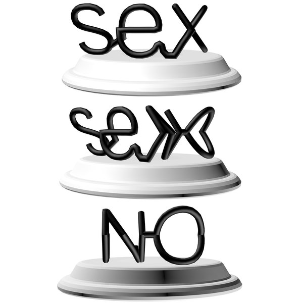 words sex printed 3D model