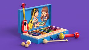 Toy 9 and Toy 10 and Toy 11 Music Toy for kids 3D model