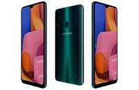 Samsung Galaxy A20s Green Low Poly