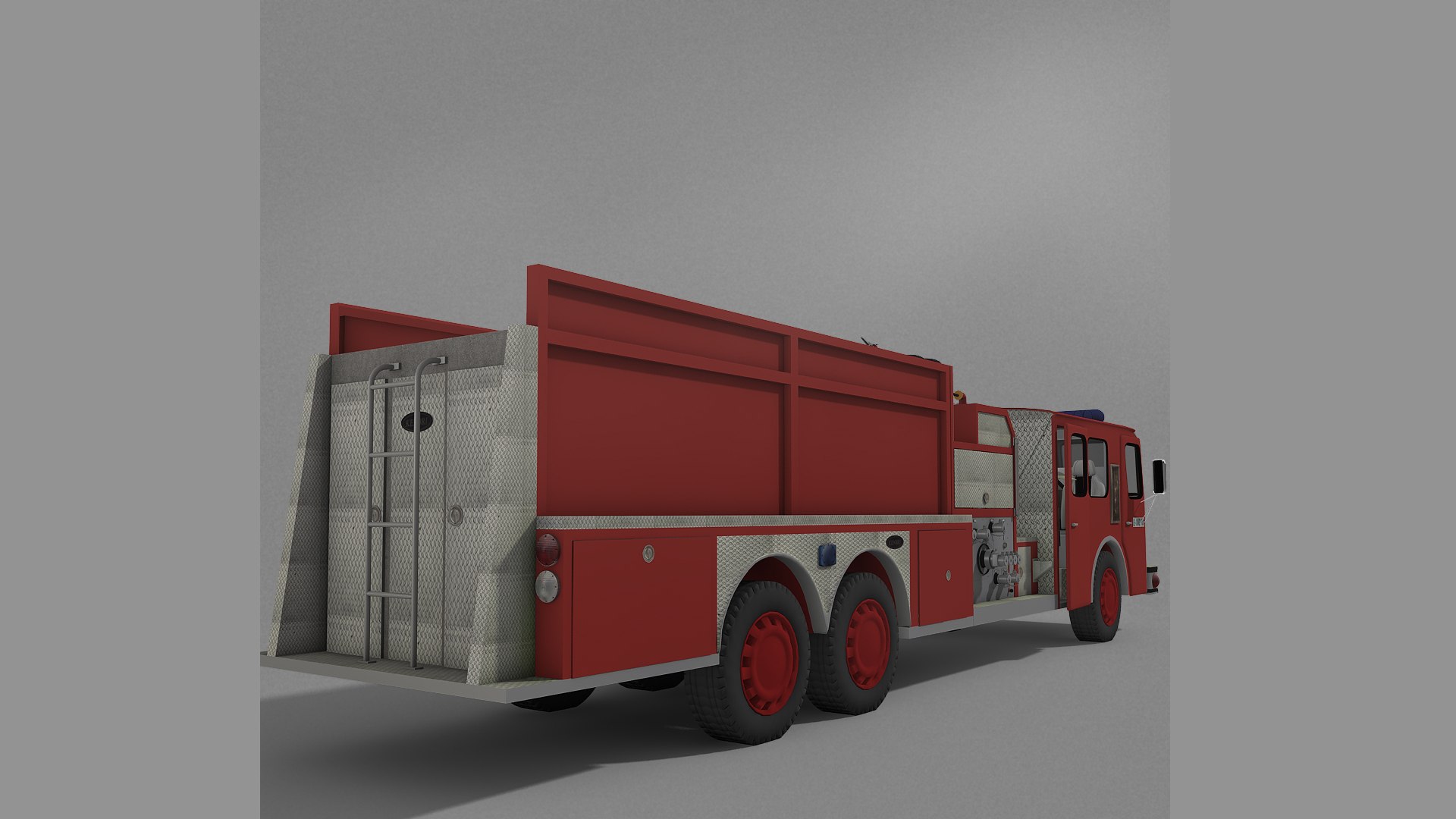 Pumper Fire Engine - High-Quality 3D Model For Games - Animation And