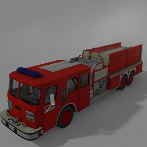 Pumper Fire Engine - High-Quality 3D Model for Games - Animation  and Simulation Projects
