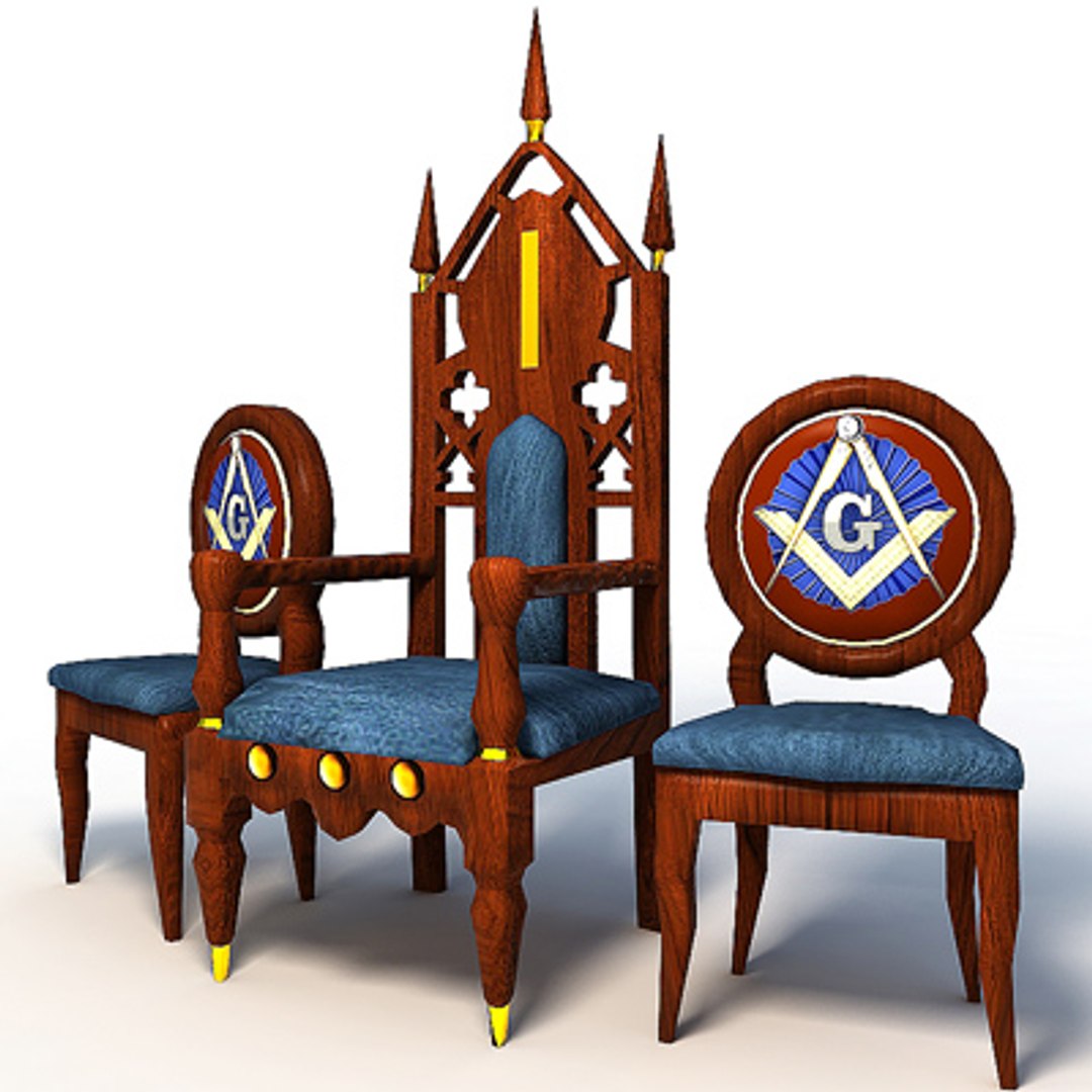 3d model of mason thron chairs