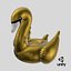 Passeio inflável de luxo em flutuador Gold Swan