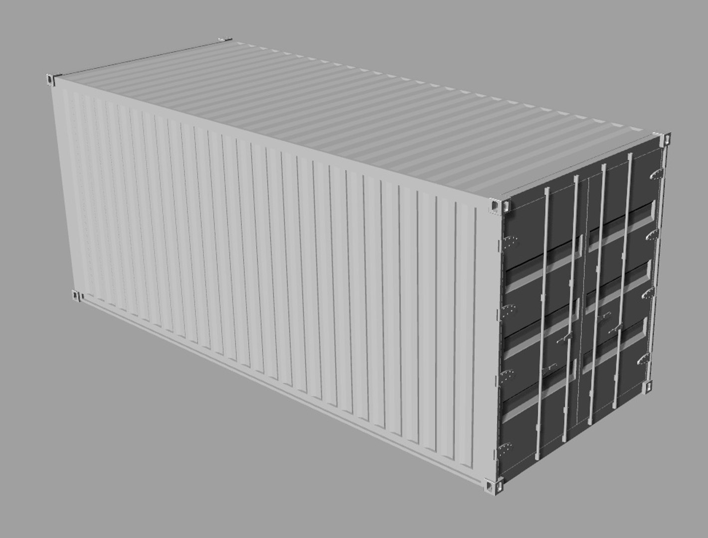 3d container 20 model