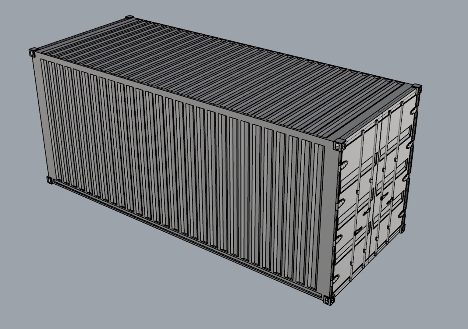 3d container 20 model