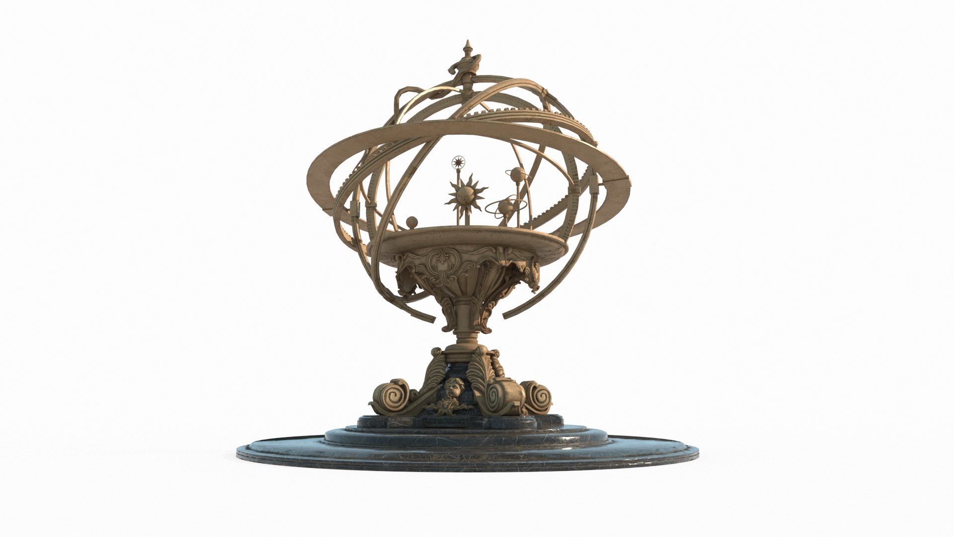 3D Ancient Astronomical Solar System Sculptures - TurboSquid 2397524