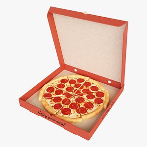 Pizza Pepperoni Slice in Box 001