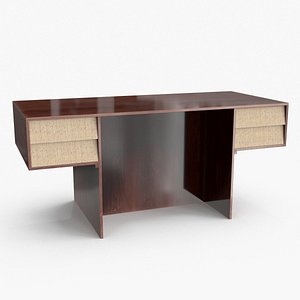 3D Lacquered Linen Desk model