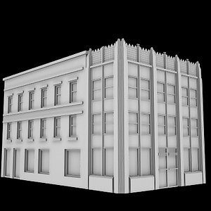 3d model old office building