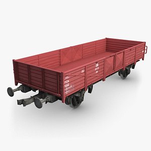 cargo train wagon 3d c4d