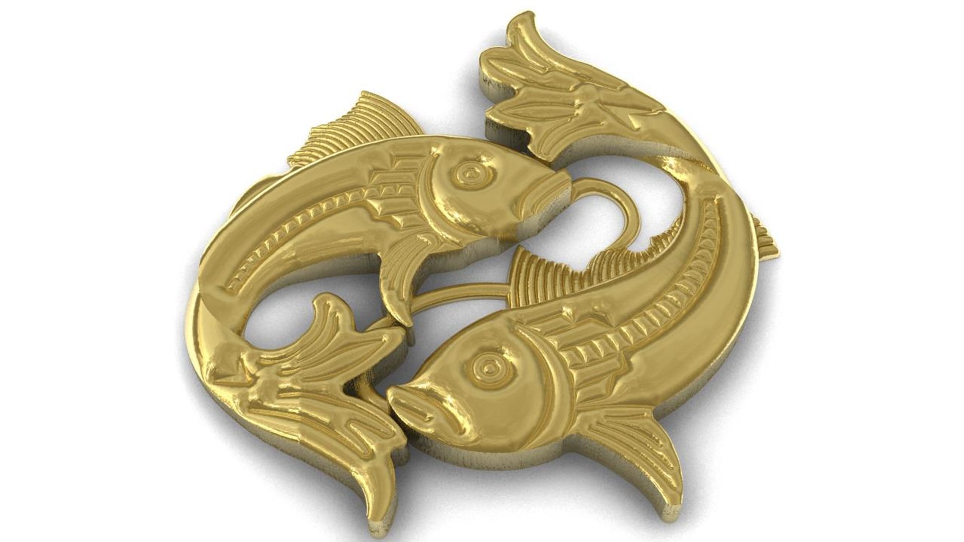 Zodiac Pisces Pendant 3d Dxf