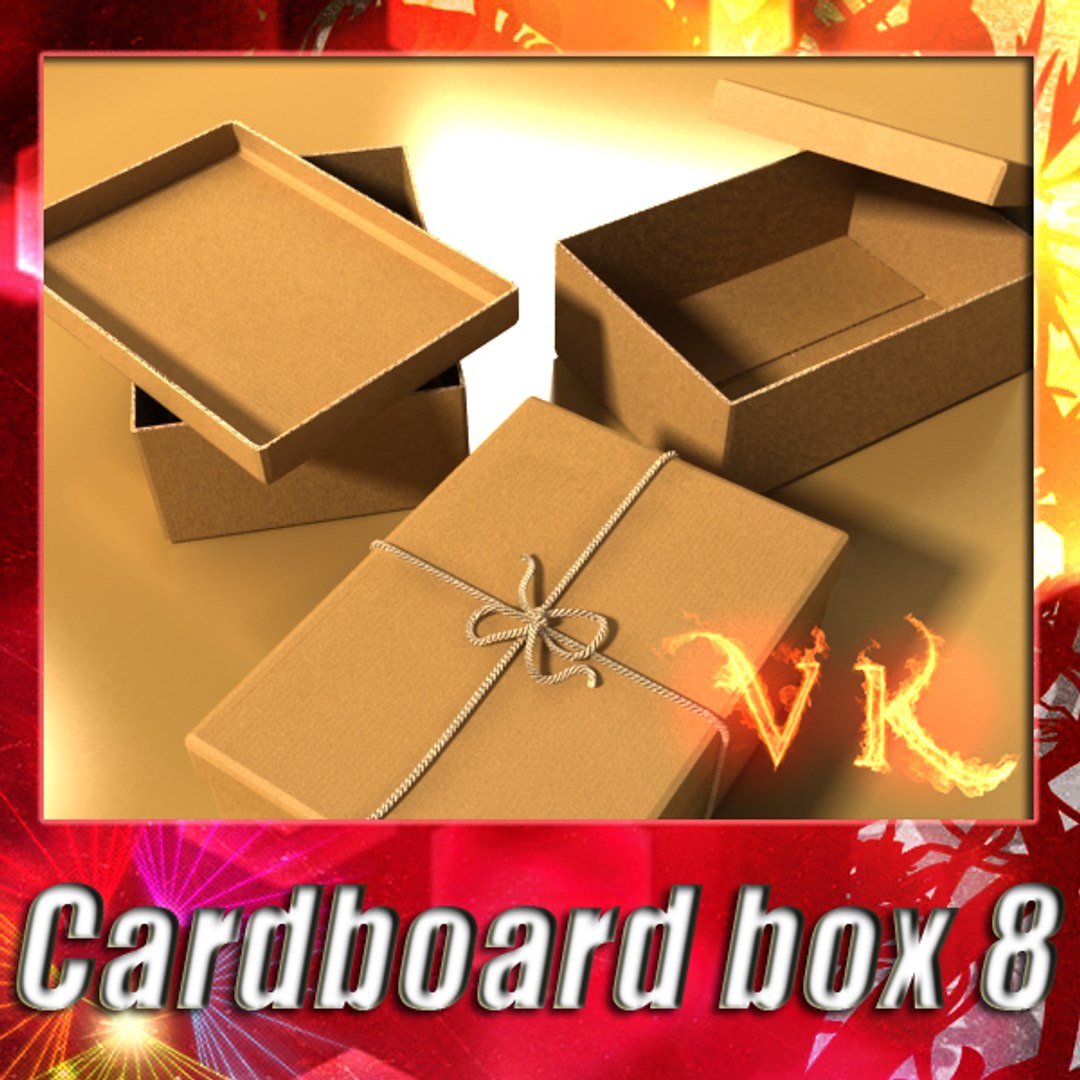 Photorealistic Cardboard Box Rope 3d Max