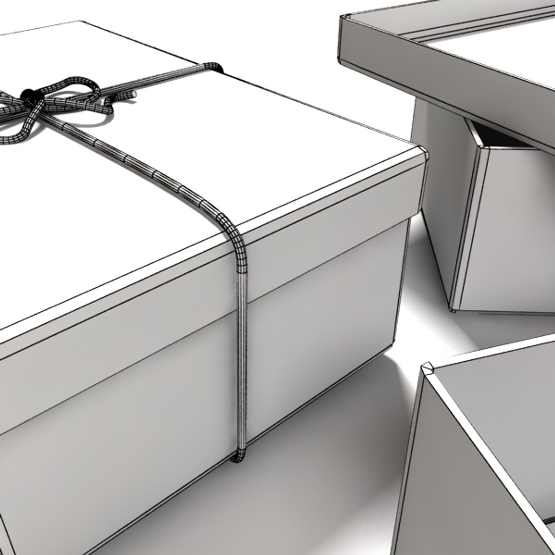 photorealistic cardboard box rope 3d max