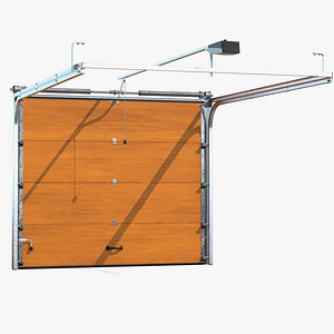 Retractable Garage Door System Rigged for Cinema 4D model