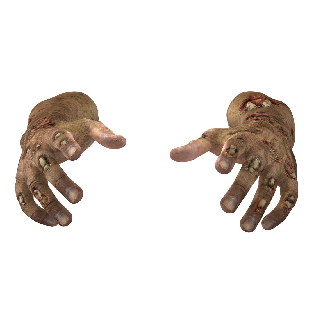 zombie hands pose 2 3ds