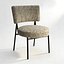 Modern Lounge Chair Upholstered Fabric Metal Frame 3D Model