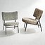 Modern Lounge Chair Upholstered Fabric Metal Frame 3D Model