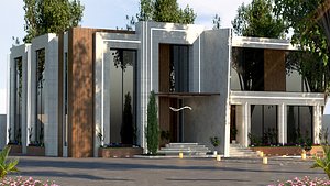 3D modern villa