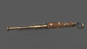 3D model Travel spyglass PBR low-poly 3D model Low-poly 3D model