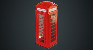3D model phone booth 1a