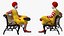 McDonalds Clown Bench Sitting Pose