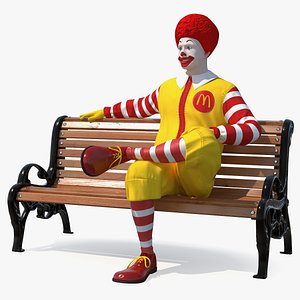 McDonalds Clown Bench Sitting Pose