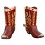 Colección de cinco modelos 3D de botas vaqueras del oeste, listos para videojuegos (PBR).