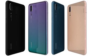 huawei p20 colors 3D