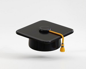 Cartoon Graduation Cap 3d Model
