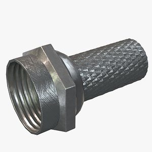 3D Coaxial Connector Metal 4K PBR Lowpoly
