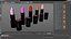 Round Lipsticks 5 Color Open Set